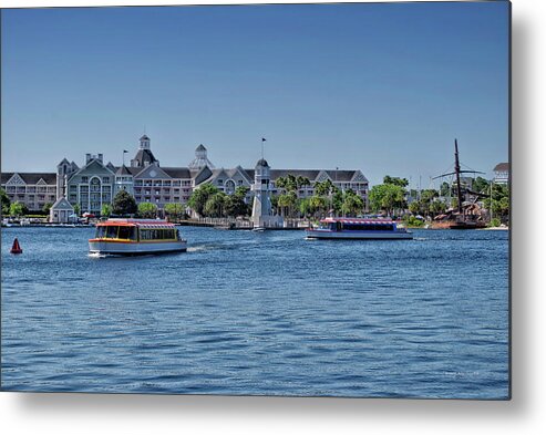 Blue Metal Print featuring the photograph Yacht and Beach Club Walt Disney World PM by Thomas Woolworth