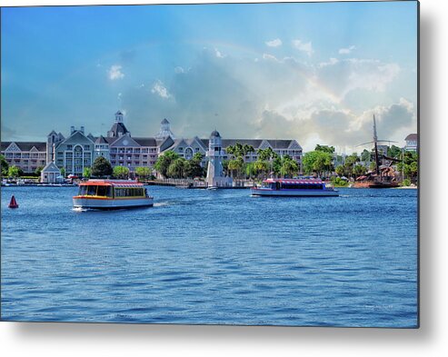Blue Metal Print featuring the photograph Yacht and Beach Club Walt Disney World by Thomas Woolworth
