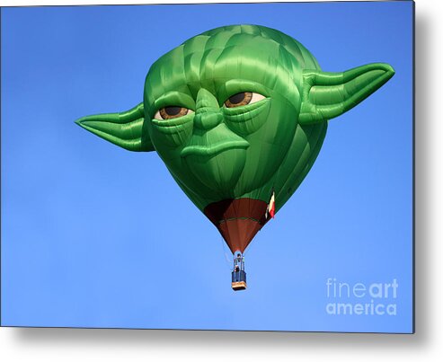Colorful Metal Print featuring the photograph Yoda in the Sky by Karen Adams