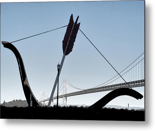 San Francisco Waterfront Metal Print featuring the photograph You Can Run But You Can't Leave by Jessica Levant