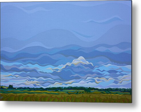 Zen Metal Print featuring the painting Zen Sky by Amy Ferrari