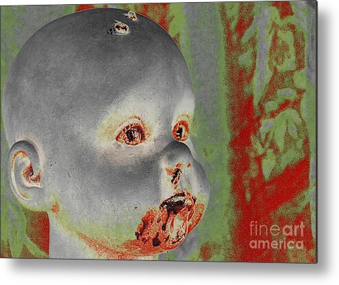 Zombie Metal Print featuring the photograph Zombie Baby by Beverly Shelby