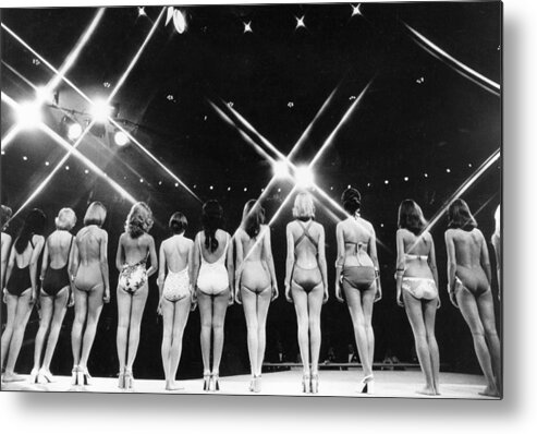 In A Row Metal Print featuring the photograph Beauty Contest #1 by Evening Standard