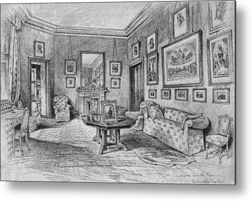 Royalty Metal Print featuring the photograph Consorts Sitting Room #1 by Hulton Archive