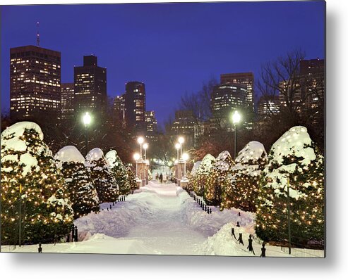 Downtown District Metal Print featuring the photograph Holidays In Boston #1 by Denistangneyjr