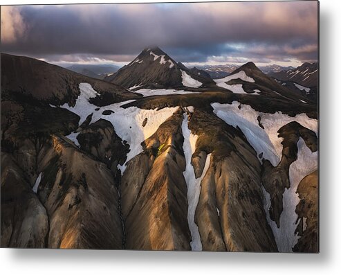 Mountains Metal Print featuring the photograph Mountain View - Iceland Highland #1 by Yy Db