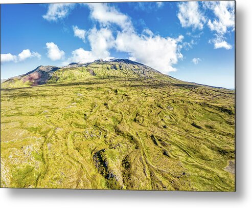 David Letts Metal Print featuring the photograph Snowcapped Volcano II by David Letts