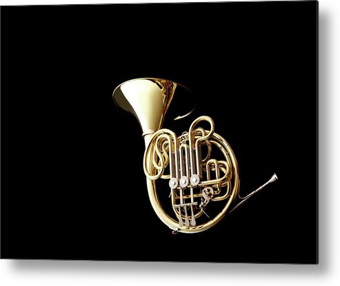 French Horn Metal Print featuring the photograph Wind Instrument #1 by Yuji Kotani