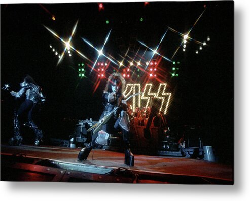 Kiss Metal Print featuring the photograph Kiss Performing #15 by Michael Ochs Archives