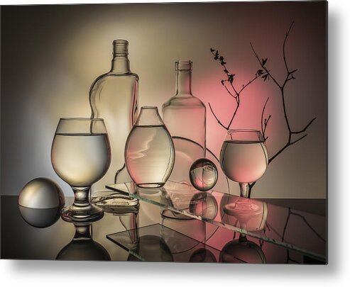 Water Metal Print featuring the photograph From The Series "experiments With Glass" #16 by Evgeniy Popov