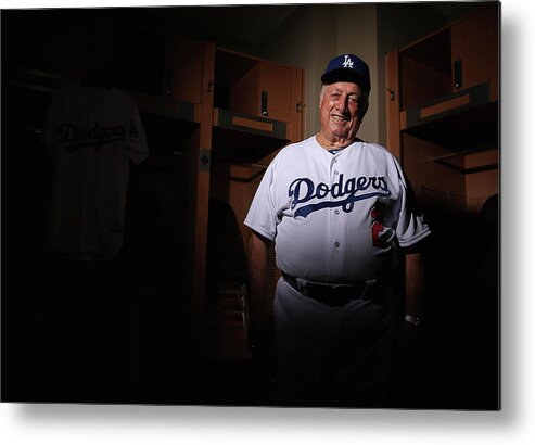 Media Day Metal Print featuring the photograph Los Angeles Dodgers Photo Day by Christian Petersen