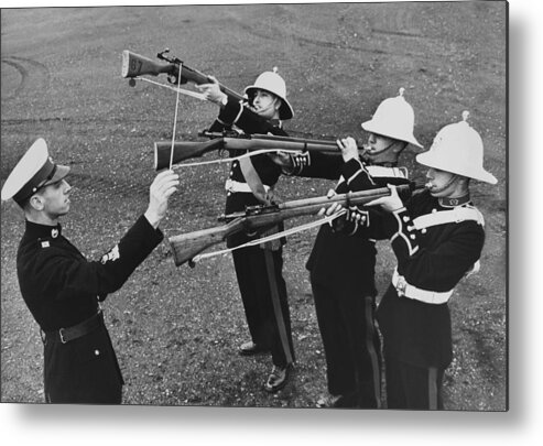 Rifle Metal Print featuring the photograph 1964, November 11th, Demonstration Of by Keystone-france