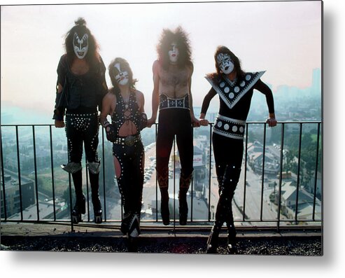 Rock And Roll Metal Print featuring the photograph Kiss Portrait Session In La #2 by Michael Ochs Archives