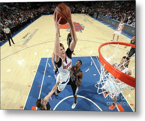 Nba Pro Basketball Metal Print featuring the photograph Brooklyn Nets V New York Knicks by Nathaniel S. Butler