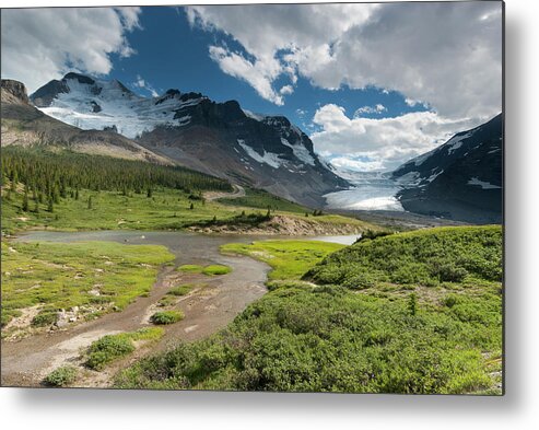 Tranquility Metal Print featuring the photograph Athabasca Glacier #3 by John Elk Iii