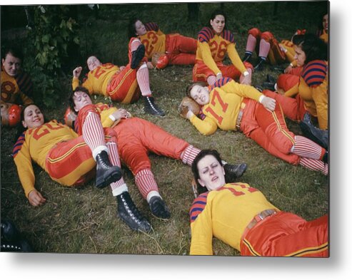 Soccer Uniform Metal Print featuring the photograph Womens Football #3 by Michael Ochs Archives