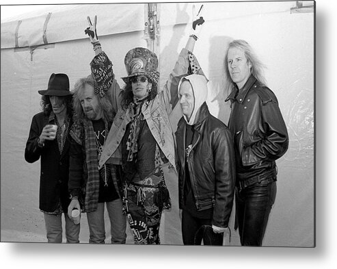 Music Metal Print featuring the photograph Aerosmith Donington 1994 #4 by Martyn Goodacre