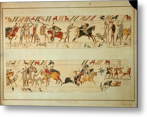Horse Metal Print featuring the photograph Bayeux Tapestry #4 by Hulton Archive
