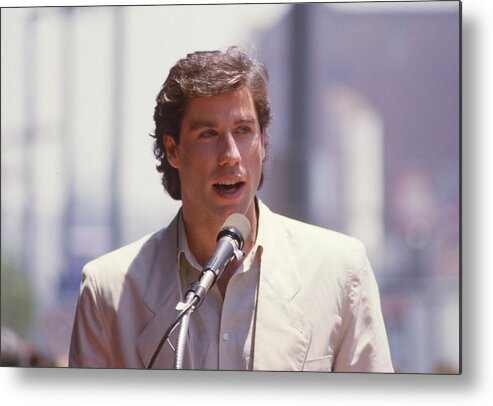 1980-1989 Metal Print featuring the photograph John Travolta #42 by Mediapunch