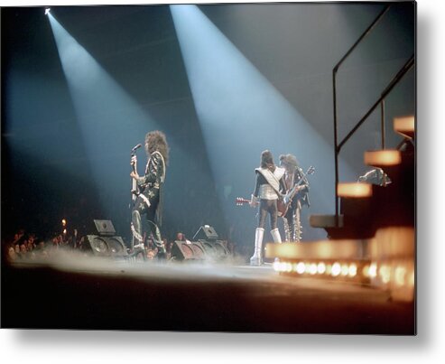 Performance Metal Print featuring the photograph Kiss Performing #7 by Michael Ochs Archives