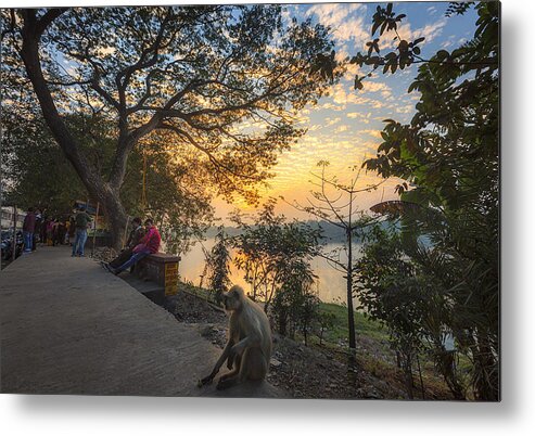 Baharampur Metal Print featuring the photograph A Twilight Moment Along The Banks by Souvik Banerjee