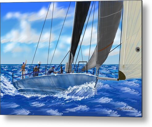 Sailing Metal Print featuring the digital art Ahoy Mate by Gary F Richards