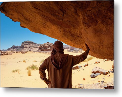 Mature Adult Metal Print featuring the photograph Akakus, Sahara Desert, Fezzan, Libya by Nico Tondini