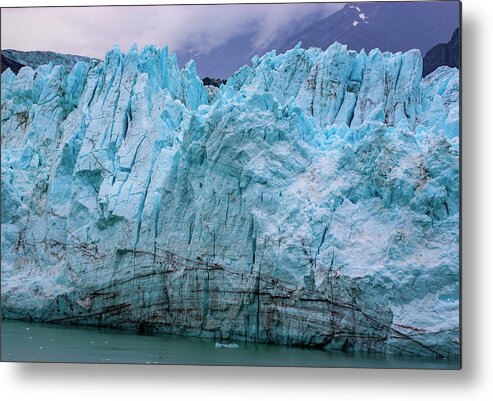 Alaska Metal Print featuring the photograph Alaskan Blue Glacier Ice by Anthony Jones