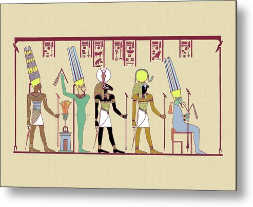 Egypt Metal Print featuring the painting Amen-Ra, King of the Gods by John Gardner Wilkinson