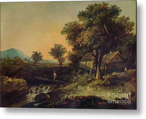 Scenics Metal Print featuring the drawing An Old Mill, C1840 by Print Collector