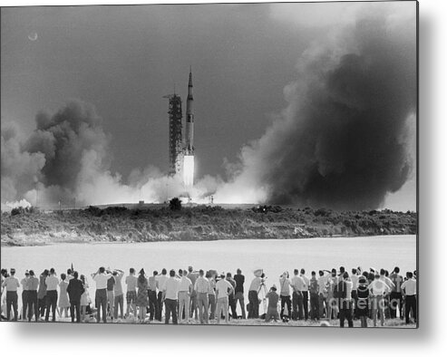 People Metal Print featuring the photograph Apollo Spacecraft Taking by Bettmann