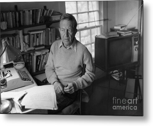 People Metal Print featuring the photograph Author John Cheever by Bettmann