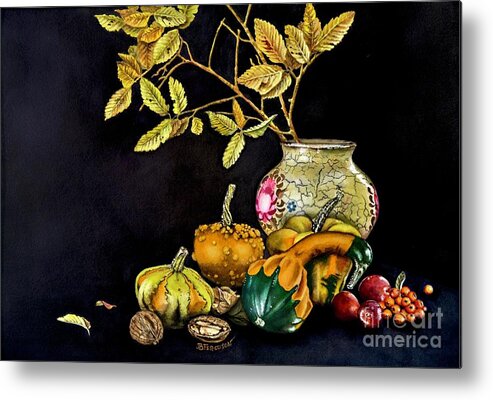 Autumn Metal Print featuring the painting Autumn Colors by Jeanette Ferguson