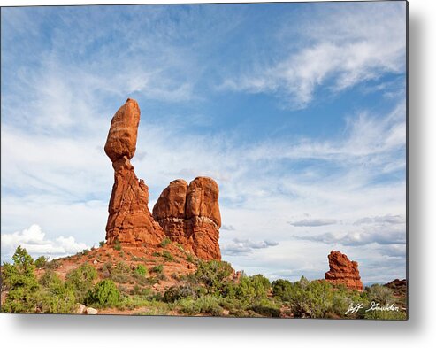 Arches National Park Metal Print featuring the photograph Balanced and Ham Rocks by Jeff Goulden
