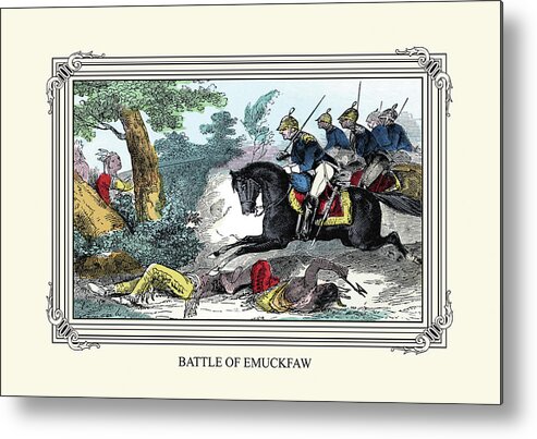Andrew Jackson Metal Print featuring the painting Battle of Emuckfaw by William Croome