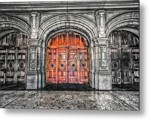 Architecture Metal Print featuring the photograph Behind The Door Balboa Park by Joseph S Giacalone