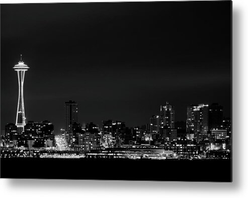 Clear Sky Metal Print featuring the photograph Belltown & Space Needle by Andrew A Smith