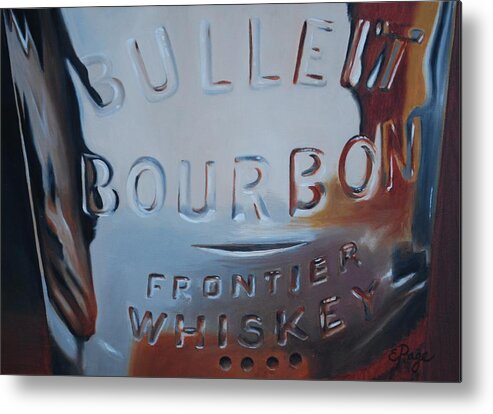 Bourbon Metal Print featuring the painting Bulleit by Emily Page