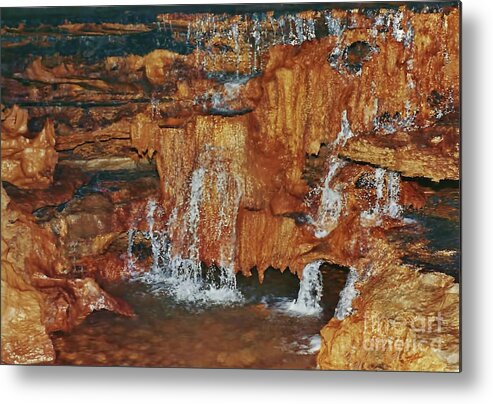 Cave Metal Print featuring the photograph Cave Waterfall by D Hackett