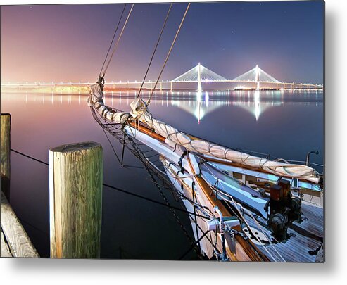Tranquility Metal Print featuring the photograph Charleston Harbor by Sky Noir Photography By Bill Dickinson
