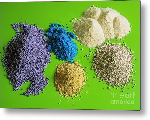 Fertiliser Metal Print featuring the photograph Chemical Fertilisers by Martyn F. Chillmaid/science Photo Library
