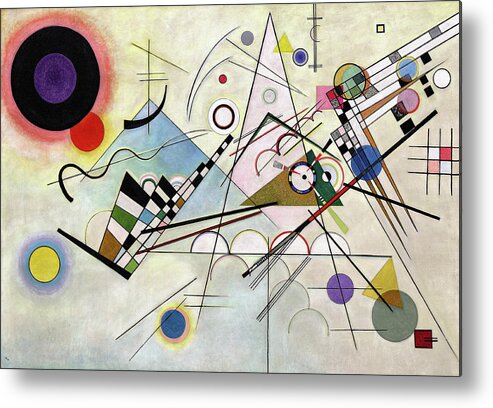 Kandinsky Composition Metal Print featuring the painting Composition 8 - Komposition 8 by Wassily Kandinsky