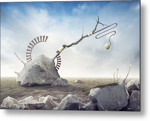 Creative Metal Print featuring the photograph Connected by Peter Cakovsky