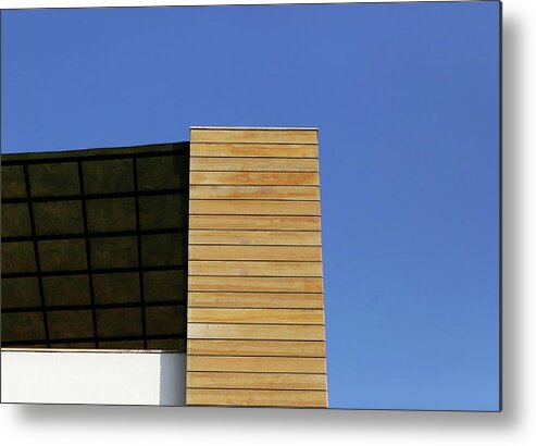 Minimalism Metal Print featuring the photograph Covered Terrace by Prakash Ghai