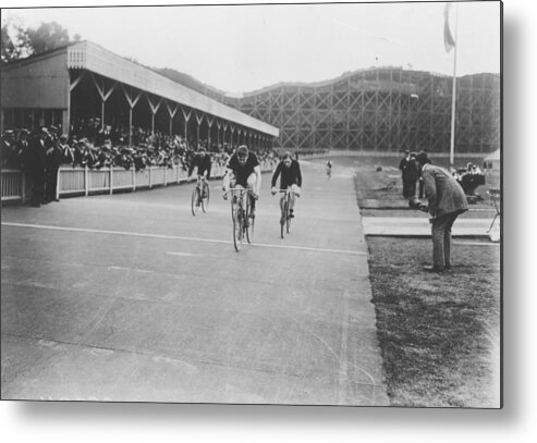 England Metal Print featuring the photograph Cycle Race by Topical Press Agency