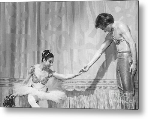 Ballet Dancer Metal Print featuring the photograph Dame Margot Fonteyn And Rudolf Nureyev by Bettmann