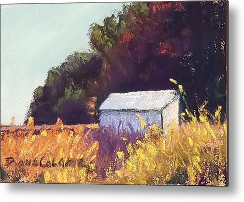 Barn Metal Print featuring the pastel David's Barn by Diana Colgate