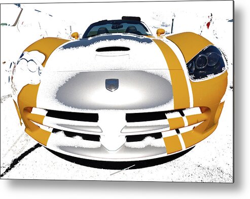 Automobiles Metal Print featuring the photograph Dead On Viper by John Schneider