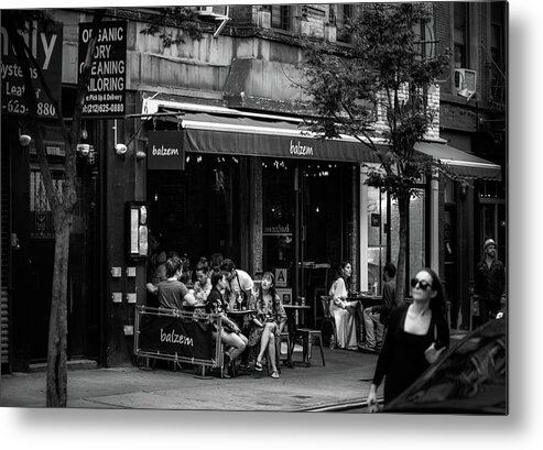 2019 Metal Print featuring the photograph Dining At balzem In Black and White by Greg and Chrystal Mimbs