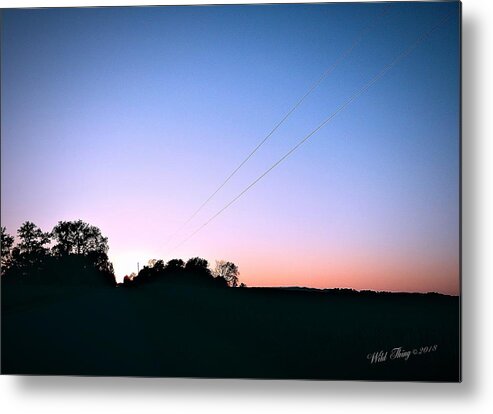 Sunset Metal Print featuring the photograph Disappearing Lines by Wild Thing
